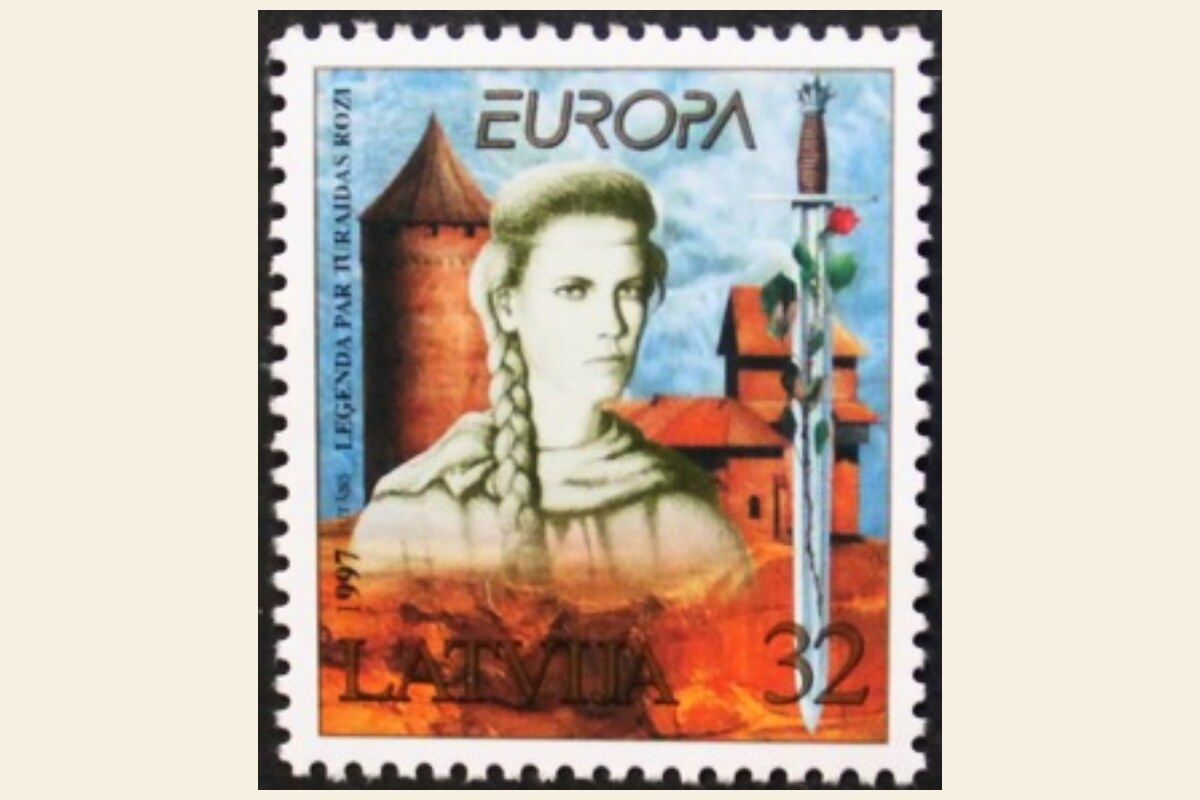 1997 EUROPA-Briefmarke — Legende von der Rose von Turaida (Juris Utāns)